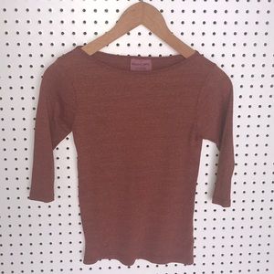 Michael Stars 3/4 sleeve boatneck top